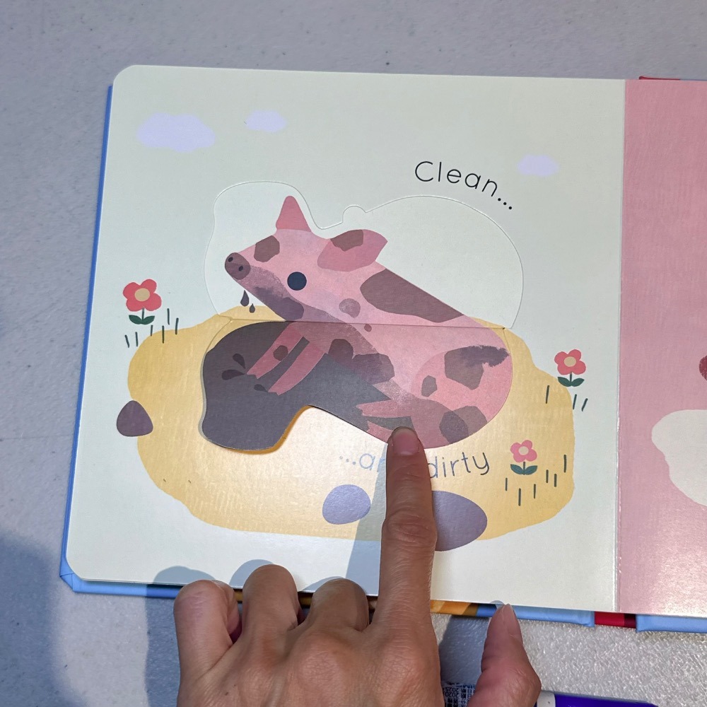 英語啟蒙低幼硬頁書 翻翻書 📘Big and Little: A Book of Animal Opposites-細節圖11
