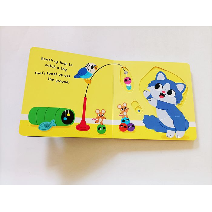 【英文】Kitten’s Wobbly Bottom 小貓晃晃屁股 手指轉轉 機關書 操作書 硬頁書-細節圖3