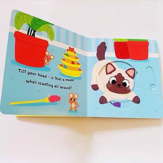 【英文】Kitten’s Wobbly Bottom 小貓晃晃屁股 手指轉轉 機關書 操作書 硬頁書-細節圖2