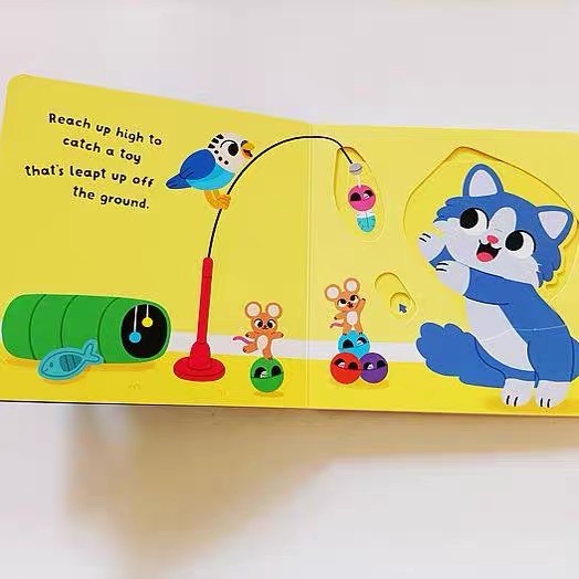 【英文】Kitten’s Wobbly Bottom 小貓晃晃屁股 手指轉轉 機關書 操作書 硬頁書-細節圖3