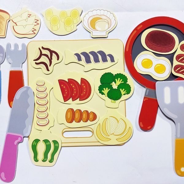 【日文】麵包超人 アンパンマン おりょうりパズルブック 料理硬頁書 操作書 玩具書-細節圖2