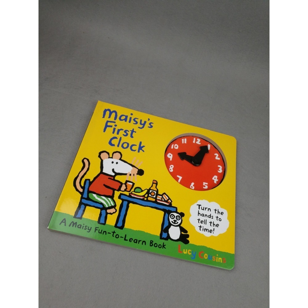 【英文】Maisy’s First Clock 小鼠波波 操作時鐘書｜幼兒時間學習｜可轉動指針｜啟蒙厚紙板書-細節圖2