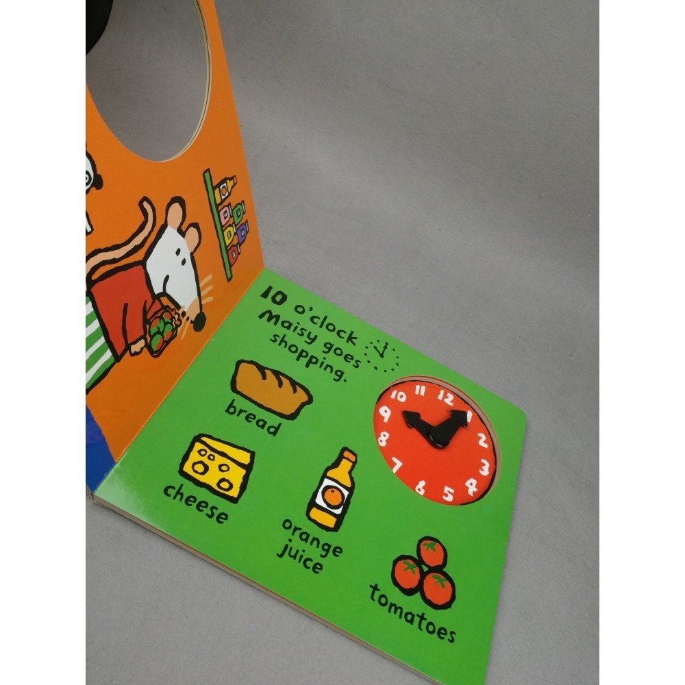 【英文】Maisy’s First Clock 小鼠波波 操作時鐘書｜幼兒時間學習｜可轉動指針｜啟蒙厚紙板書-細節圖3