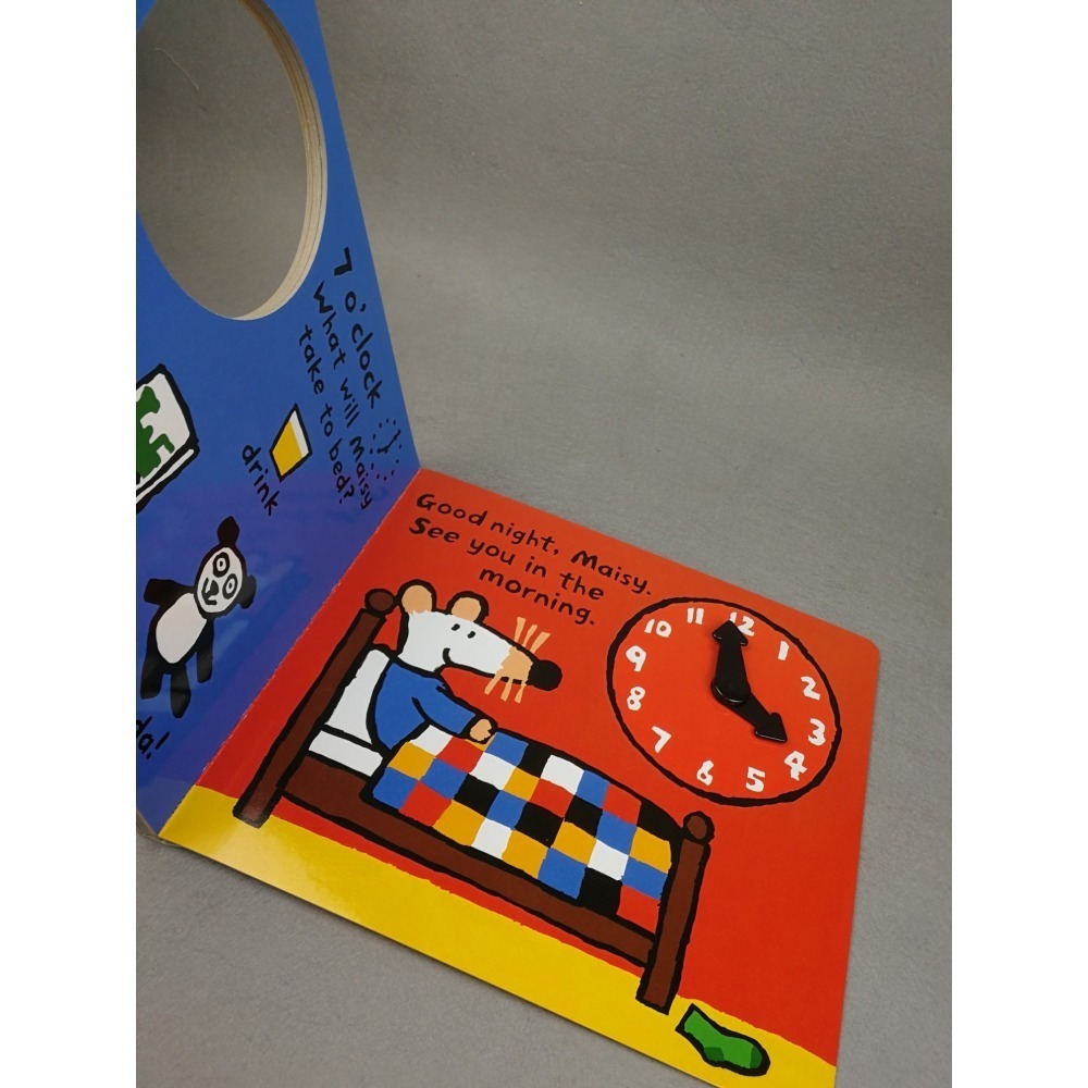 【英文】Maisy’s First Clock 小鼠波波 操作時鐘書｜幼兒時間學習｜可轉動指針｜啟蒙厚紙板書-細節圖5