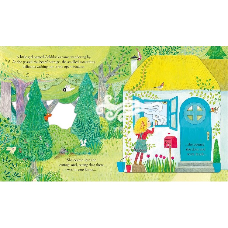 【英文】Goldilocks and the Three Bears 三隻熊 翻翻書 Usborne 硬頁書-細節圖3