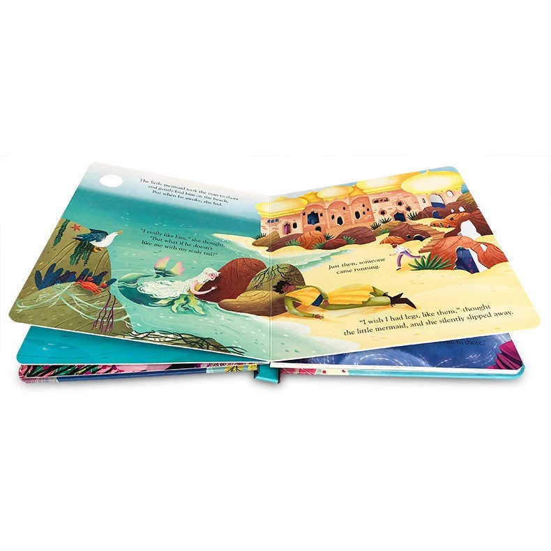 【英文】The Little Mermaid 小美人魚 洞洞書 翻翻書 Usborne童話繪本 硬頁書-細節圖2