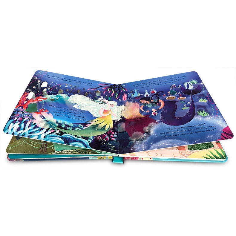 【英文】The Little Mermaid 小美人魚 洞洞書 翻翻書 Usborne童話繪本 硬頁書-細節圖3