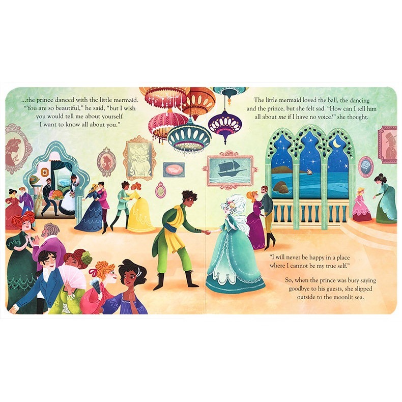 【英文】The Little Mermaid 小美人魚 洞洞書 翻翻書 Usborne童話繪本 硬頁書-細節圖4