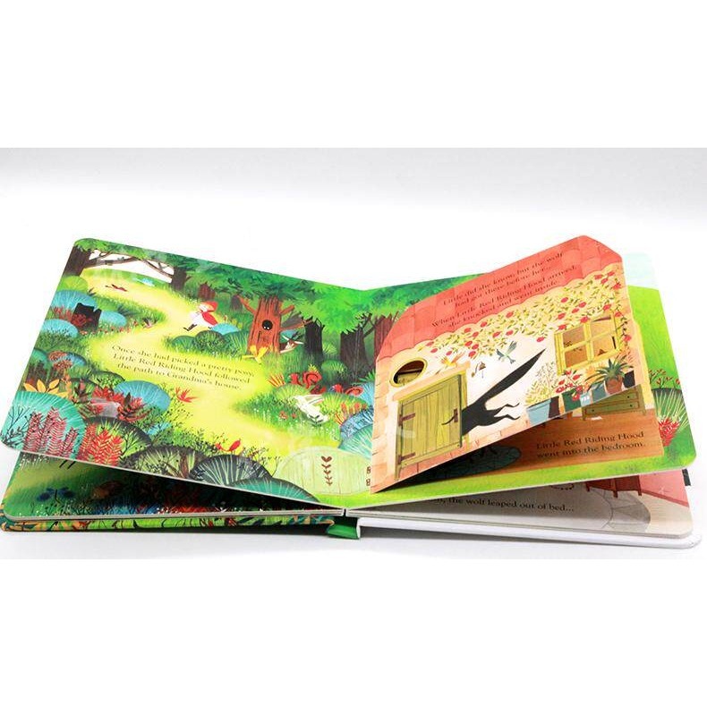 【英文】Little Red Riding Hood 小紅帽 洞洞書 翻翻書 Usborne童話繪本 硬頁書-細節圖6