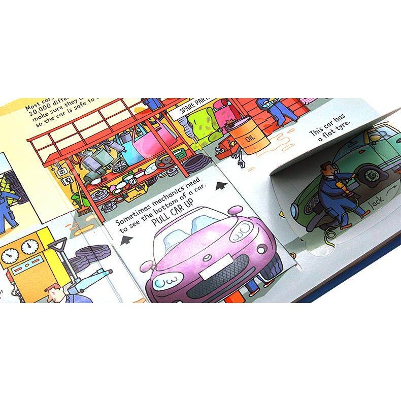 【英文】Usborne Look Inside Cars｜翻翻書 車車主題 交通工具 知識繪本 幼兒科普-細節圖3