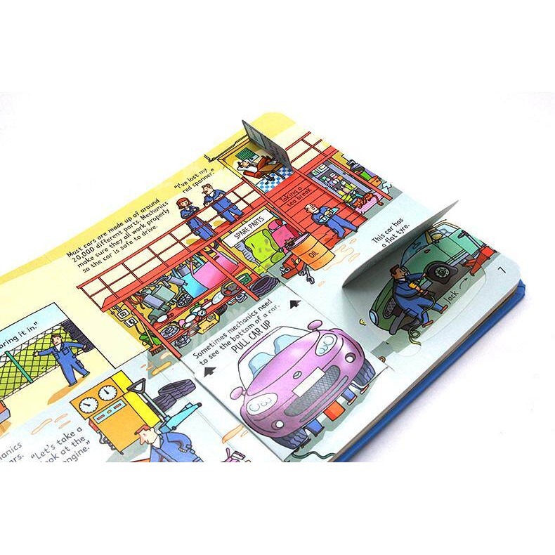 【英文】Usborne Look Inside Cars｜翻翻書 車車主題 交通工具 知識繪本 幼兒科普-細節圖5
