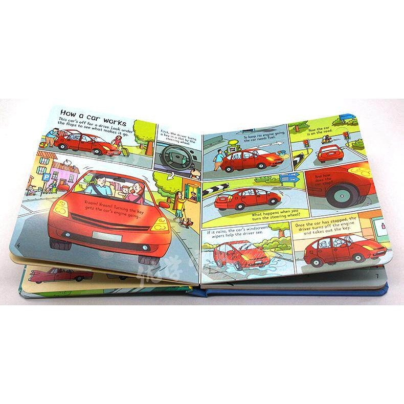 【英文】Usborne Look Inside Cars｜翻翻書 車車主題 交通工具 知識繪本 幼兒科普-細節圖6