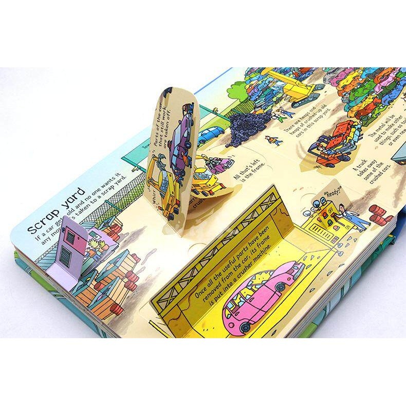 【英文】Usborne Look Inside Cars｜翻翻書 車車主題 交通工具 知識繪本 幼兒科普-細節圖8