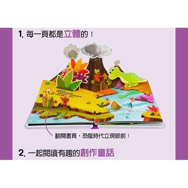 【中文】POP-UP 恐龍 立體書｜恐龍主題｜幼兒互動繪本｜硬頁書｜翻翻書-細節圖5