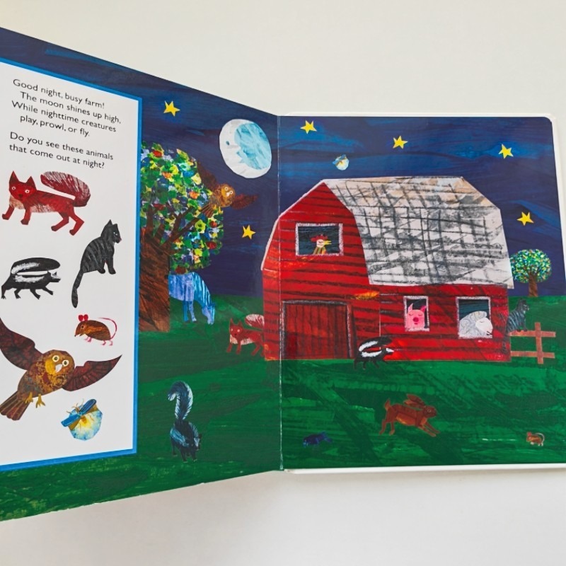 【英文】Around the Farm 漫步農場 艾瑞卡爾Eric Carle 專注力訓練 硬頁書 找找書-細節圖5