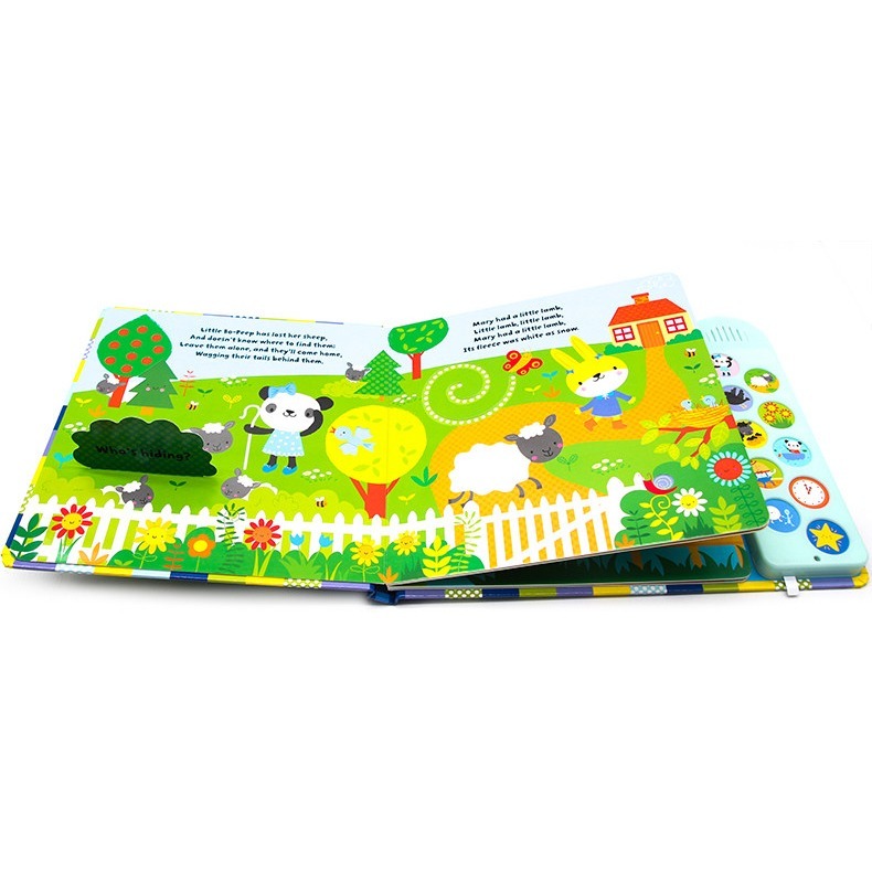 【英文】Usborne《寶寶的童謠兒歌》有聲書 觸摸書 洞洞書｜童謠音樂 指尖迷宮 幼兒啟蒙-細節圖3