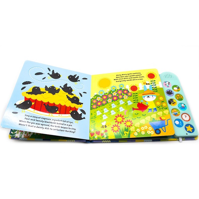 【英文】Usborne《寶寶的童謠兒歌》有聲書 觸摸書 洞洞書｜童謠音樂 指尖迷宮 幼兒啟蒙-細節圖4