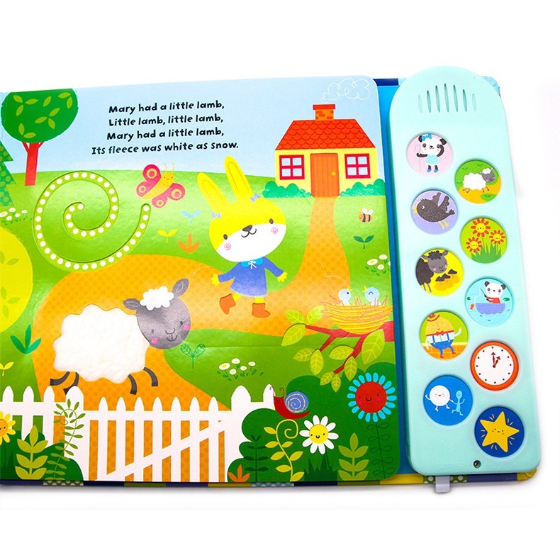 【英文】Usborne《寶寶的童謠兒歌》有聲書 觸摸書 洞洞書｜童謠音樂 指尖迷宮 幼兒啟蒙-細節圖7