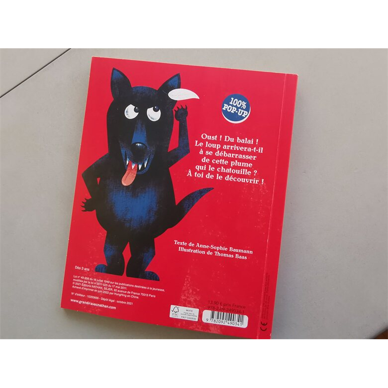 【法文】Il est fou ce loup!   狼來了｜翻翻書｜幼兒情緒繪本｜法文童書｜機關書 立體書-細節圖2