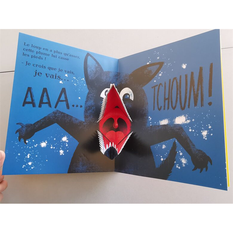 【法文】Il est fou ce loup!   狼來了｜翻翻書｜幼兒情緒繪本｜法文童書｜機關書 立體書-細節圖5