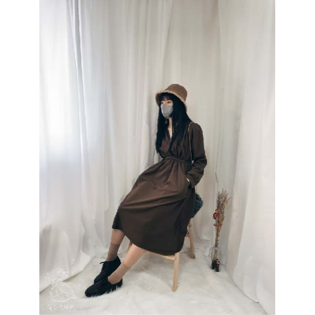 氣質深咖長裙綁帶多件套裝便宜特賣秋冬連衣裙洋裝裙子針織衫毛衣馬甲燈芯絨雪紡大衣襯衫窄裙百褶短裙長袖七分袖衛衣帽踢T恤西裝-細節圖3