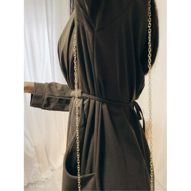 氣質深咖長裙綁帶多件套裝便宜特賣秋冬連衣裙洋裝裙子針織衫毛衣馬甲燈芯絨雪紡大衣襯衫窄裙百褶短裙長袖七分袖衛衣帽踢T恤西裝-細節圖7