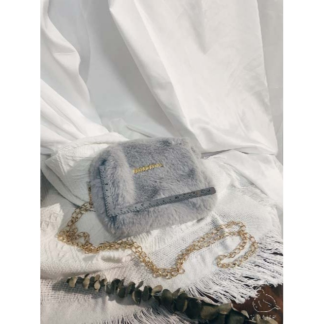 灰短毛方包-多件套裝便宜特賣秋冬連衣裙洋裝裙子針織衫毛衣馬甲燈芯絨雪紡大衣襯衫窄裙百褶短裙長袖七分袖衛衣帽踢T恤西裝寬褲-細節圖7