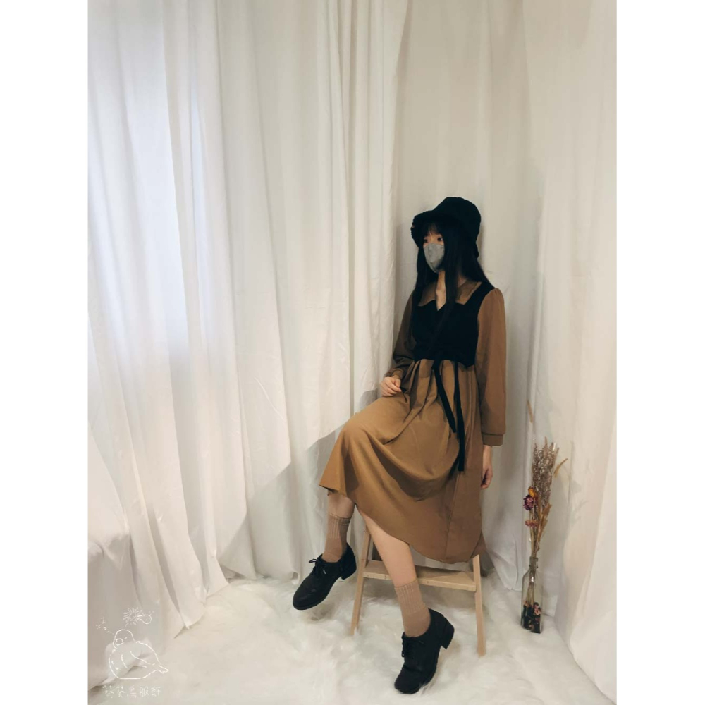 雪紡側綁帶假兩件套裝便宜特賣秋冬連衣裙洋裝裙子針織衫毛衣馬甲燈芯絨雪紡大衣襯衫窄裙百褶短裙長袖七分袖衛衣帽踢T恤西裝寬褲-細節圖2