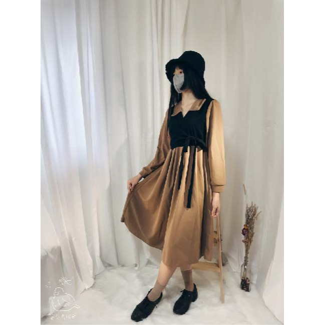 雪紡側綁帶假兩件套裝便宜特賣秋冬連衣裙洋裝裙子針織衫毛衣馬甲燈芯絨雪紡大衣襯衫窄裙百褶短裙長袖七分袖衛衣帽踢T恤西裝寬褲-細節圖3