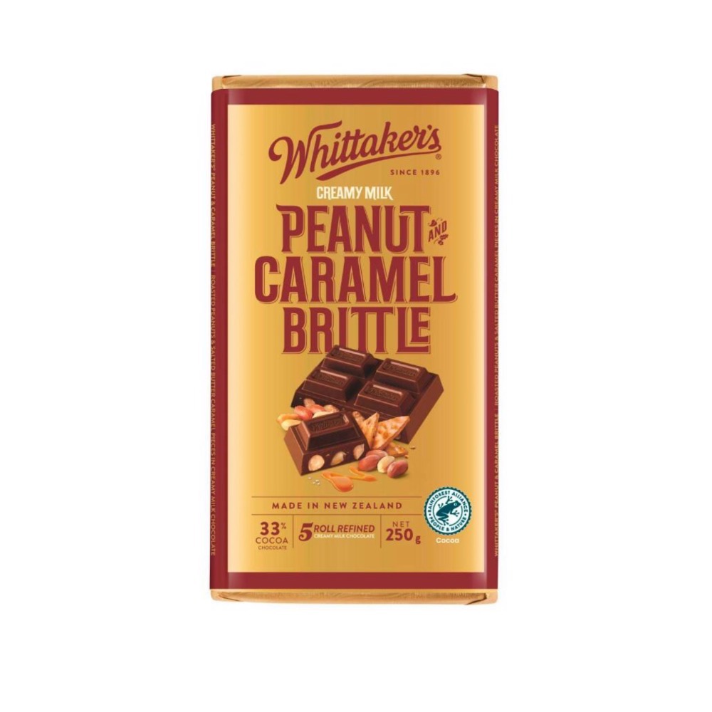 Whittakers 惠特克巧克力 多種口味 榛果 黑巧克力 花生 焦糖 牛扎糖-規格圖1