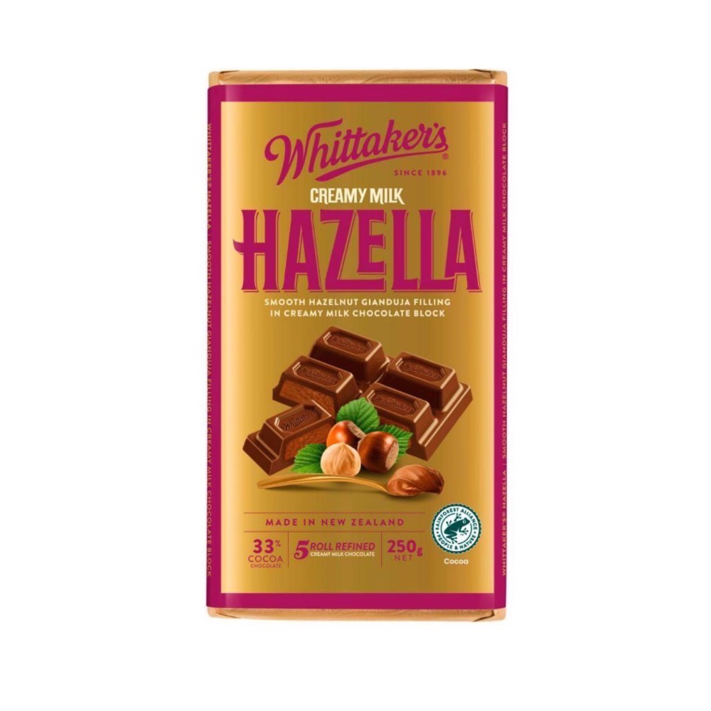 Whittakers 惠特克巧克力 多種口味 榛果 黑巧克力 花生 焦糖 牛扎糖-規格圖1