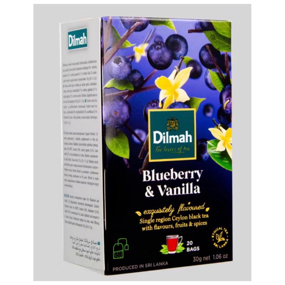 Dilmah 紅茶茶包 一盒20包 黑加侖  焦糖  蘋果  藍莓  橘子 荔枝-規格圖1