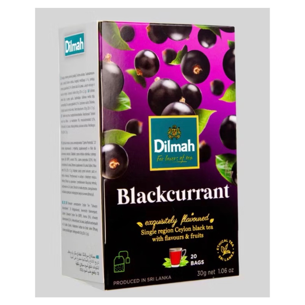 Dilmah 紅茶茶包 一盒20包 黑加侖  焦糖  蘋果  藍莓  橘子 荔枝-規格圖1