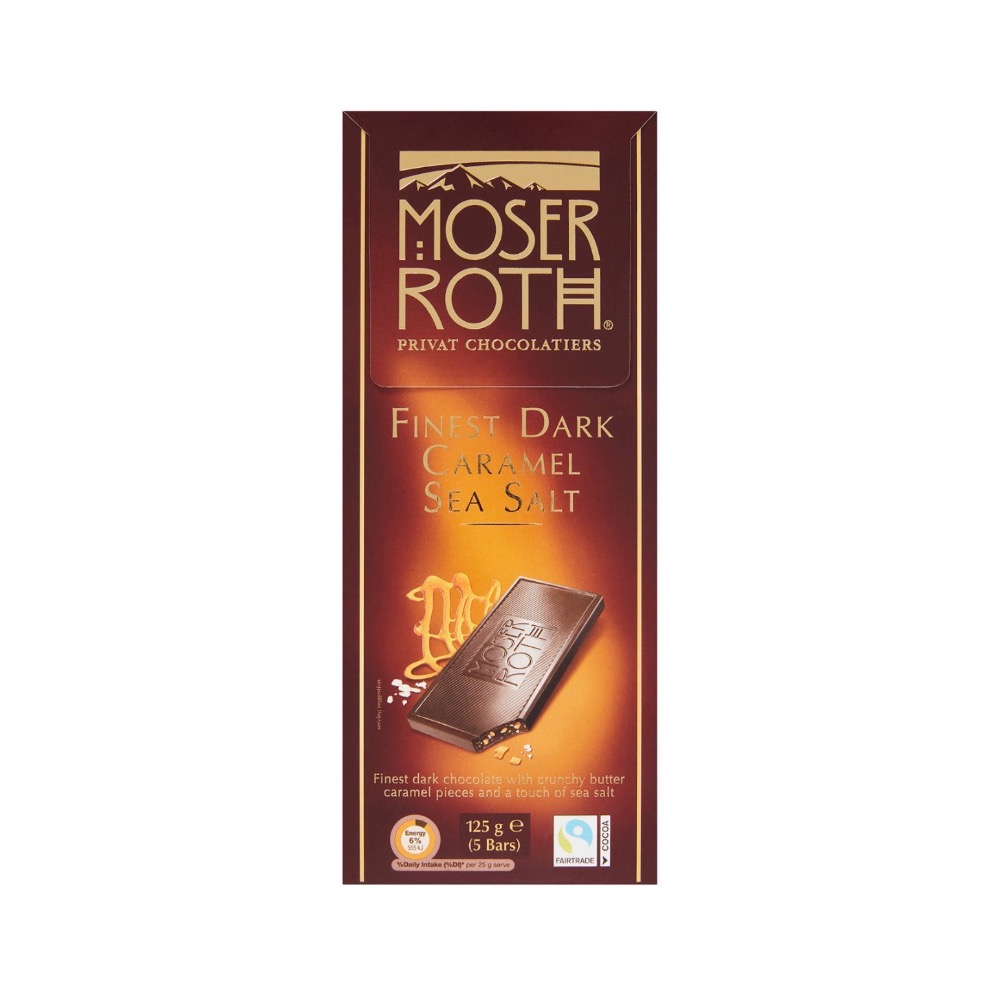 Moser 巧克力 125克 多種口味 薄荷 黑巧克力 白巧克力 海鹽焦糖-規格圖1
