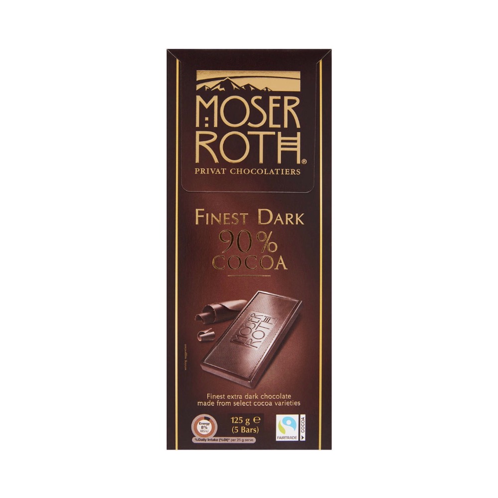 Moser 巧克力 125克 多種口味 薄荷 黑巧克力 白巧克力 海鹽焦糖-規格圖1