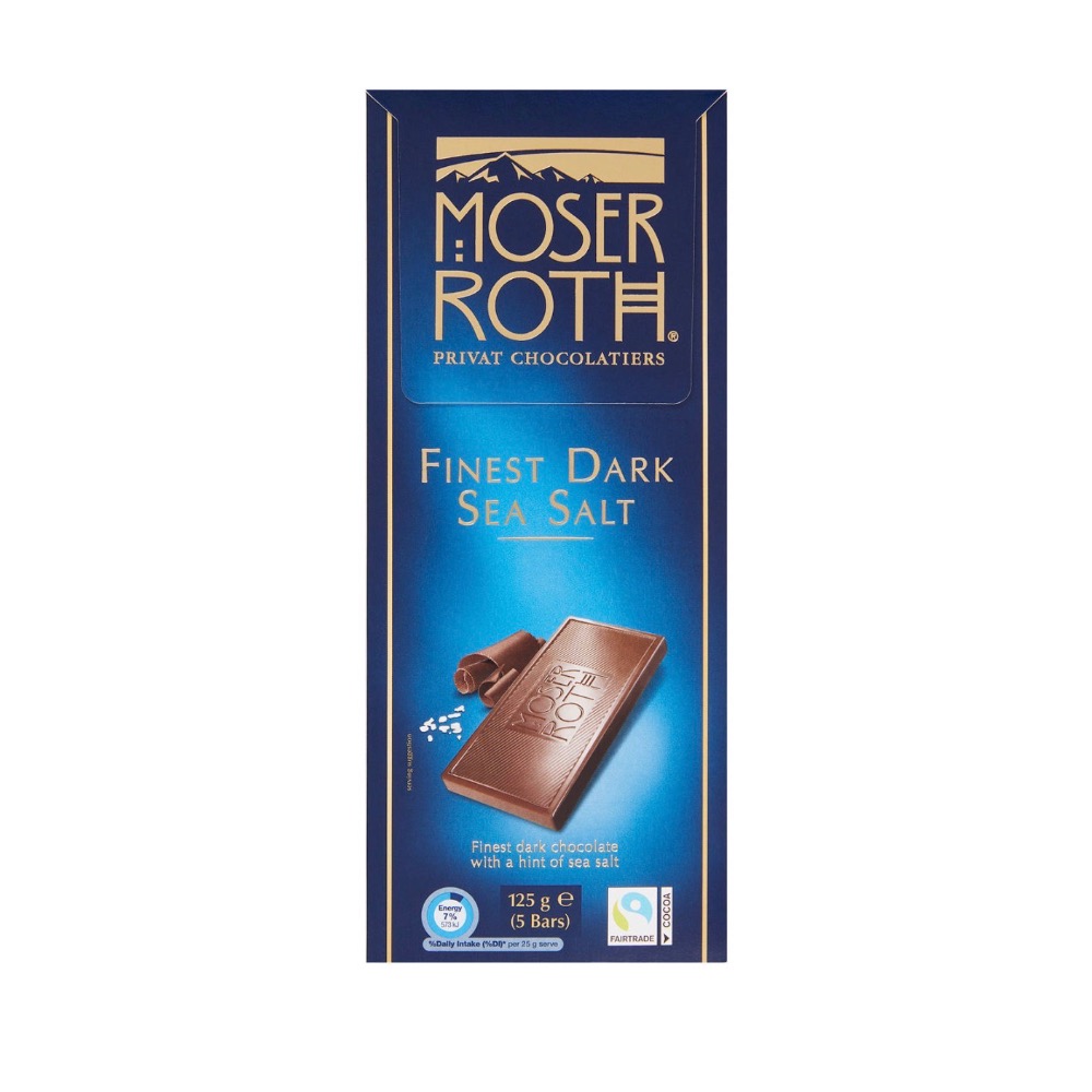 Moser 巧克力 125克 多種口味 薄荷 黑巧克力 白巧克力 海鹽焦糖-規格圖1