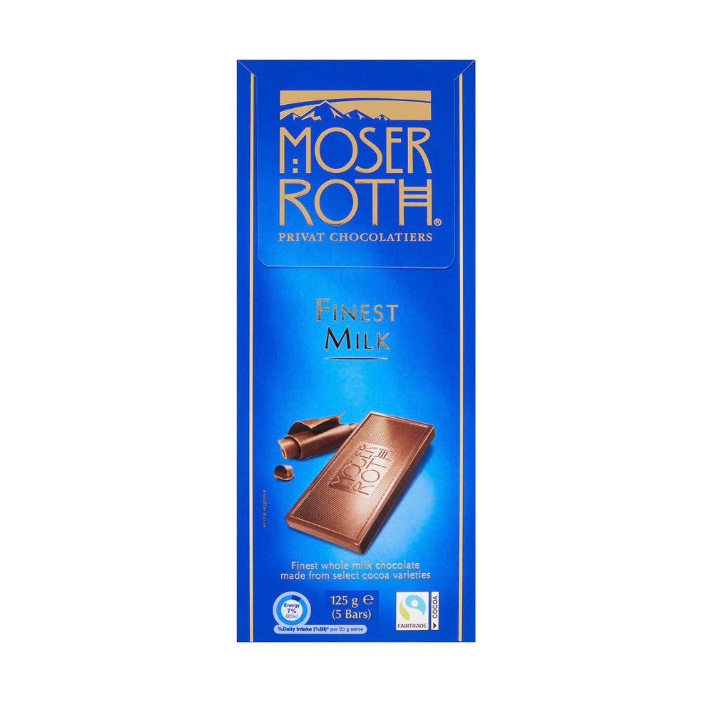Moser 巧克力 125克 多種口味 薄荷 黑巧克力 白巧克力 海鹽焦糖-規格圖1