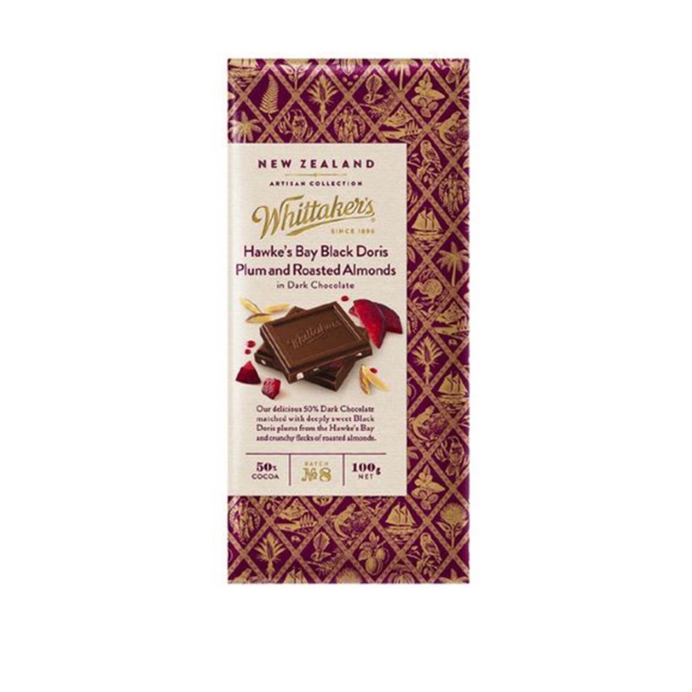 李子和烤杏仁  黑巧克力