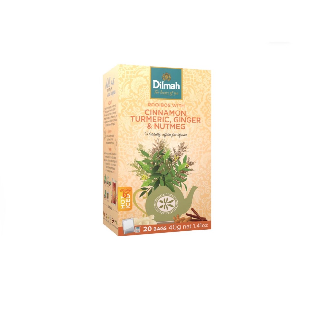 Dilmah 帝瑪 無咖啡因系列 一盒20包入 檸檬薄荷 薑味薄荷 辣椒可可 肉桂薑黃-規格圖1
