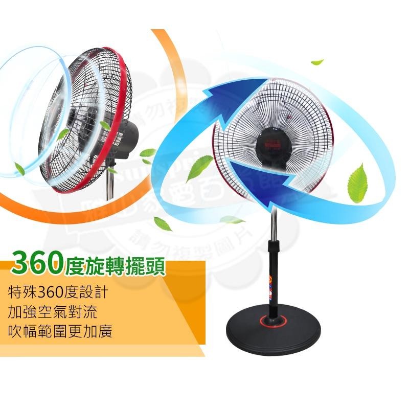 惠騰14吋360度旋轉立扇 電扇 電風扇 FR-1498-細節圖3