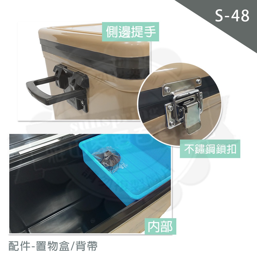 斯丹達39公升樂活冰桶 保冰箱 魚箱 保冰桶S-48-細節圖3