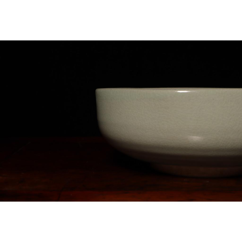 《部町》日本 原平窯 加藤善昌 青瓷亀甲 銀杏 菓子缽 附木箱｜抹茶 茶道具 茶道 花道 花藝 神社 京都 古董 茶碗-細節圖6