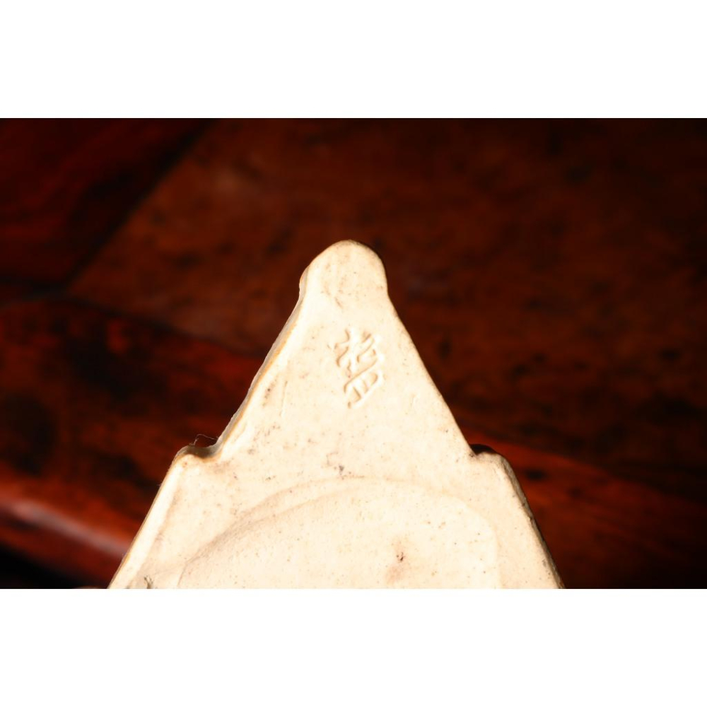 《部町》日本 松月款 萩燒扇形香盒｜抹茶 茶道具 茶道 花道 花藝 神社 京都 古董 茶碗 茶杯-細節圖7