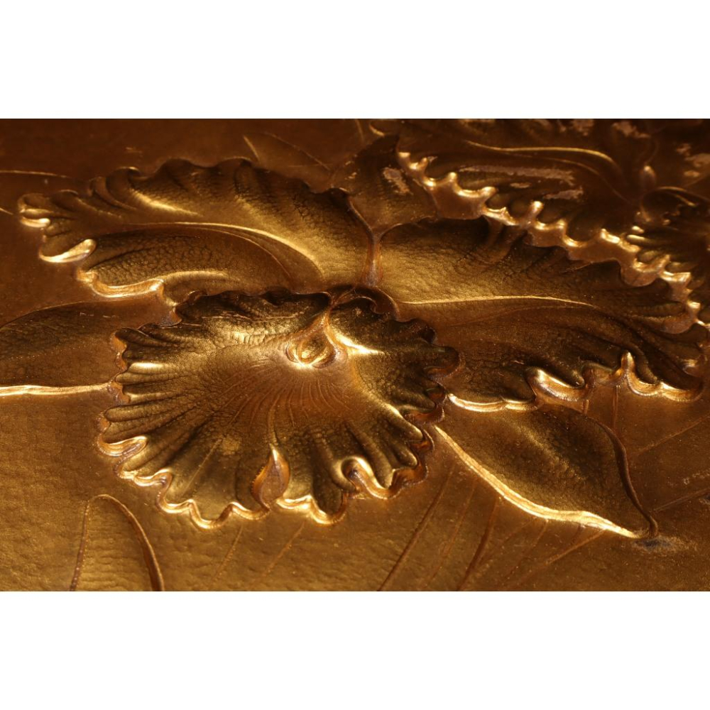 《部町》日本 人間國寶 金森 映井智 雕金 鳶尾花 銅版畫｜抹茶 茶道具 茶道 花道 花藝 神社 京都 古董 茶碗 茶杯-細節圖5