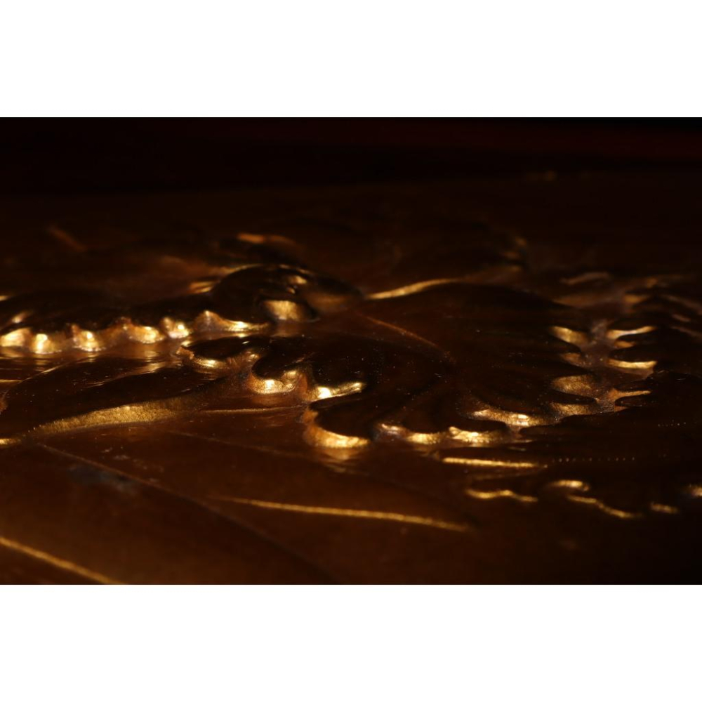 《部町》日本 人間國寶 金森 映井智 雕金 鳶尾花 銅版畫｜抹茶 茶道具 茶道 花道 花藝 神社 京都 古董 茶碗 茶杯-細節圖6