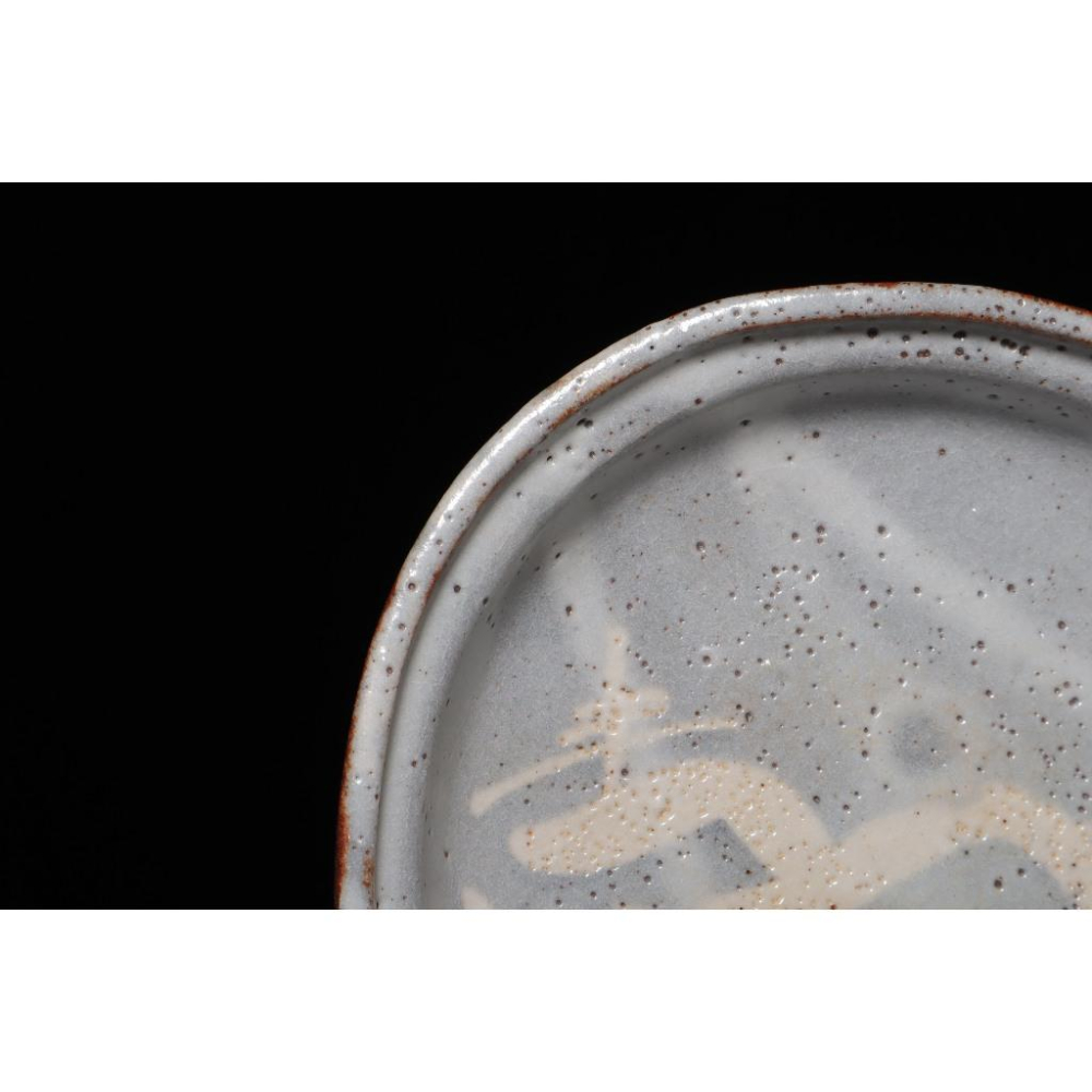 《部町》日本 桔梗屋窯 五代桑原小三郎 志野三ツ脚 菓子鉢｜抹茶 茶道具 茶道 花道 花藝 神社 京都 古董 茶碗 茶杯-細節圖6