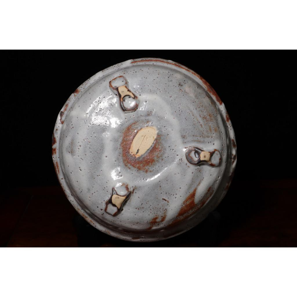 《部町》日本 桔梗屋窯 五代桑原小三郎 志野三ツ脚 菓子鉢｜抹茶 茶道具 茶道 花道 花藝 神社 京都 古董 茶碗 茶杯-細節圖9