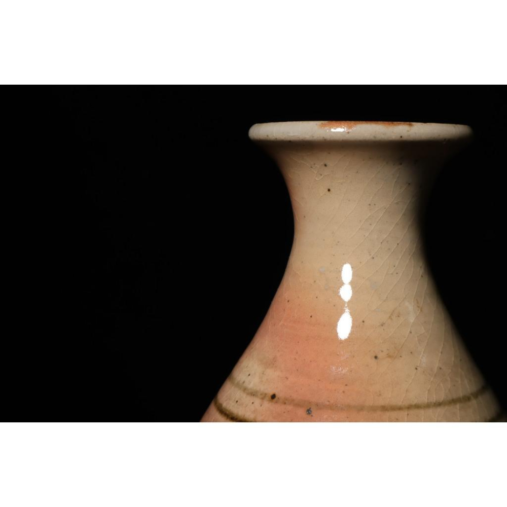 《部町》日本 萩燒鐵繪 天球瓶 花瓶｜抹茶 茶道具 茶道 花道 花藝 神社 京都 古董 茶碗 茶杯-細節圖5