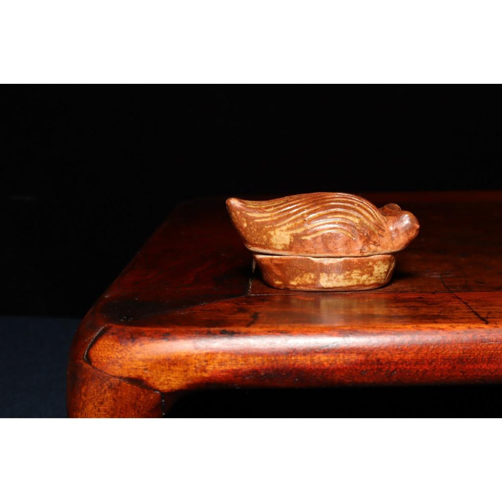 《部町》日本 信樂燒 桃型香盒｜抹茶 茶道具 茶道 花道 花藝 神社 京都 古董 茶碗 茶杯-細節圖3