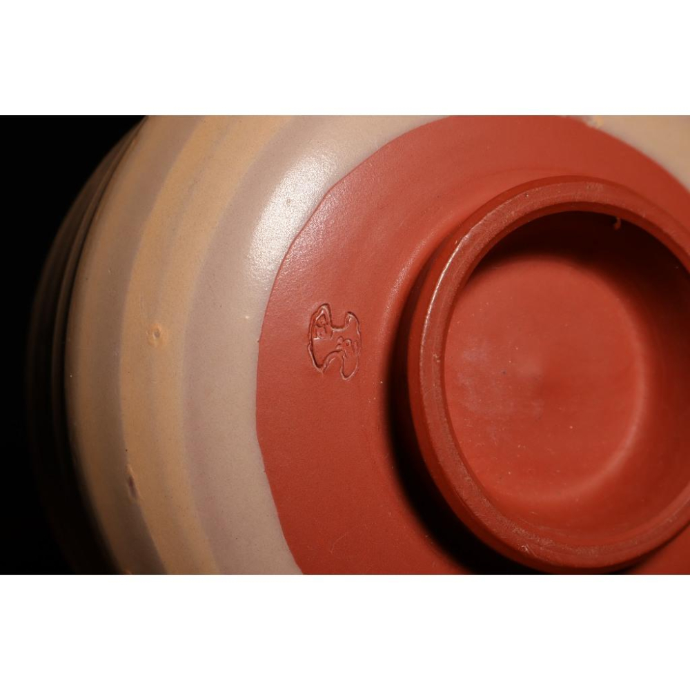 《部町》 日本 常滑燒 朱泥楓葉抹茶碗｜抹茶 茶道具 茶道 花道 花藝 神社 京都 古董 茶碗 茶杯-細節圖8